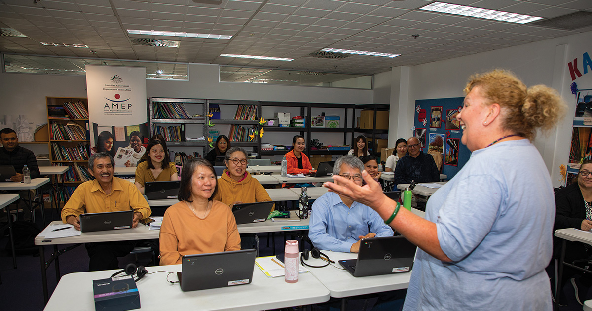 people in a classroom